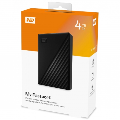 Ổ cứng di động WD MY PASSPORT 4TB USB 3.2 Gen 1 - BH 36 tháng