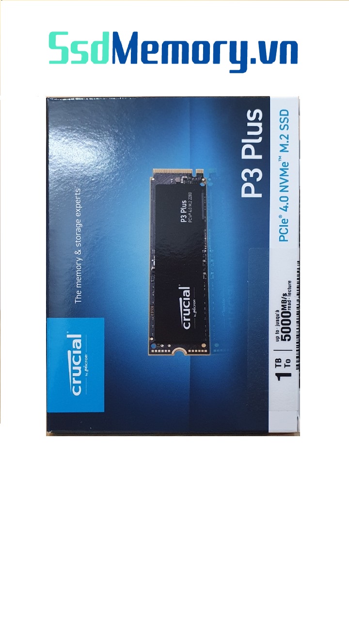 Ổ cứng SSD Crucial P3 Plus 1TB - M2 2280 PCIe Gen4x4 NVMe (220TBW)