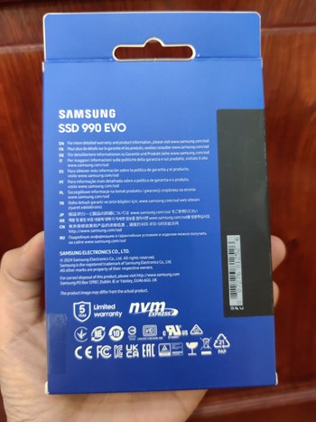 Ổ cứng SSD Samsung 990 EVO 2TB - M2 2280 PCIe Gen4x4 NVMe, MZ-V9E2T0BW (1200TBW)